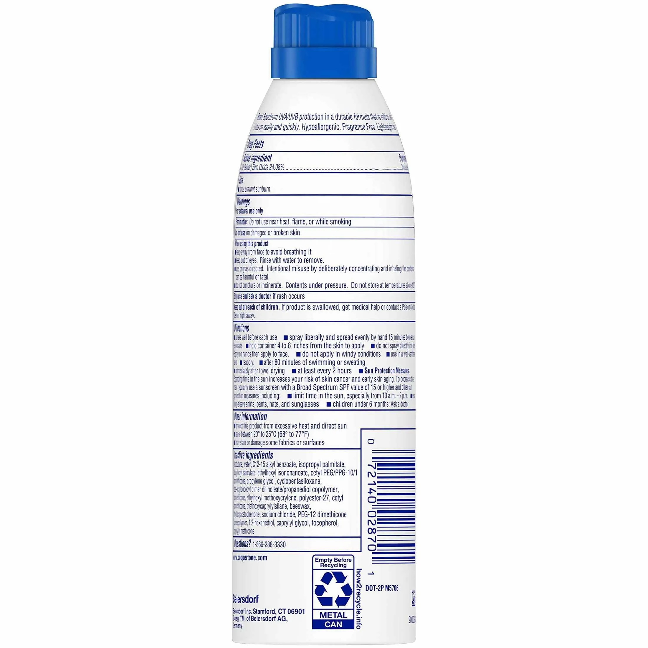 Coppertone Sport Mineral Sunscreen Spray SPF 50