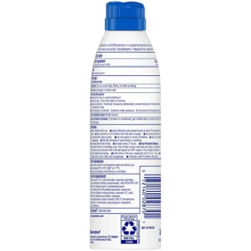 Coppertone SPORT Sunscreen Spray SPF 50, Zinc Oxide Mineral Sunscreen, Water Resistant Spray Sunscreen SPF 50, 5 Oz Spray