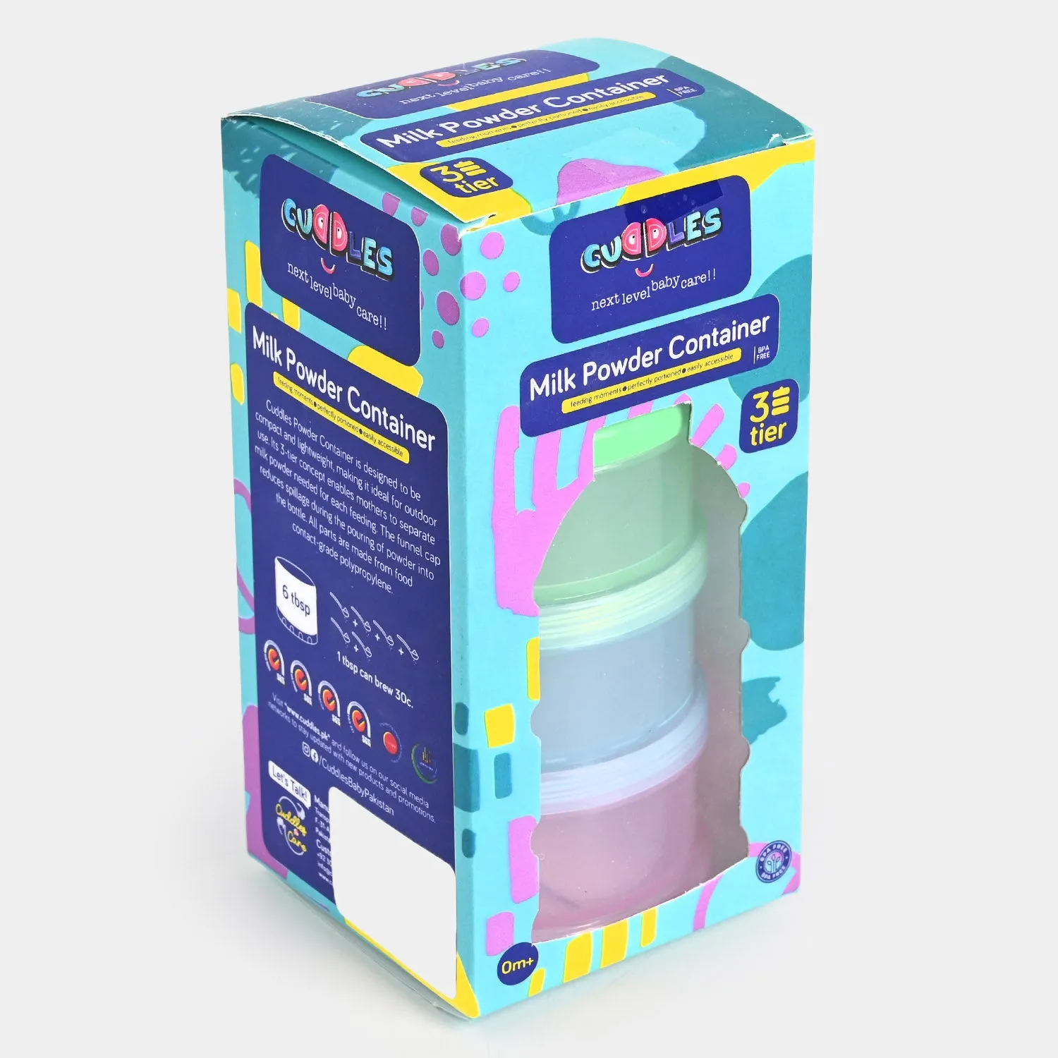 Cuddles Baby Milk Powder Container 3 Tier - 0 Month 