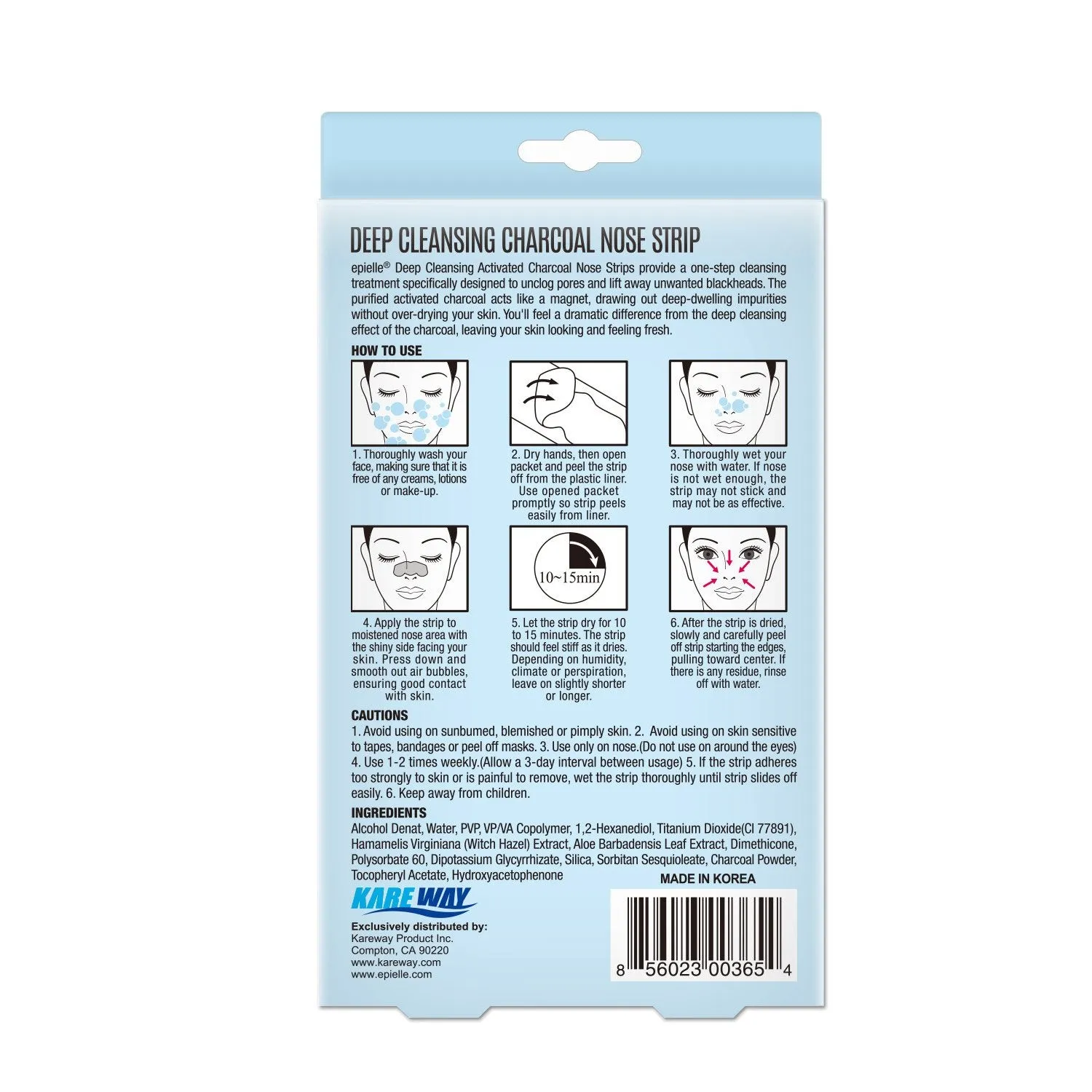 Deep Cleansing Charcoal Nose Strip Blackhead Remover | 5ct