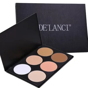 DE'LANCI 6 Colors Powder Contour Palette