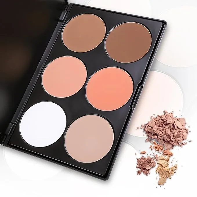 DE'LANCI 6 Colors Powder Contour Palette