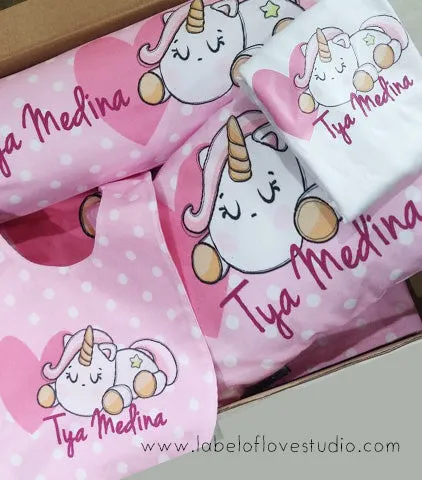 Delightful Baby Gift Set - Romper   Bedding Set   Bib