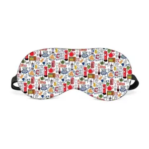 Designer Travel Eye Mask for Sleeping - Tea Biscuits - Made in India