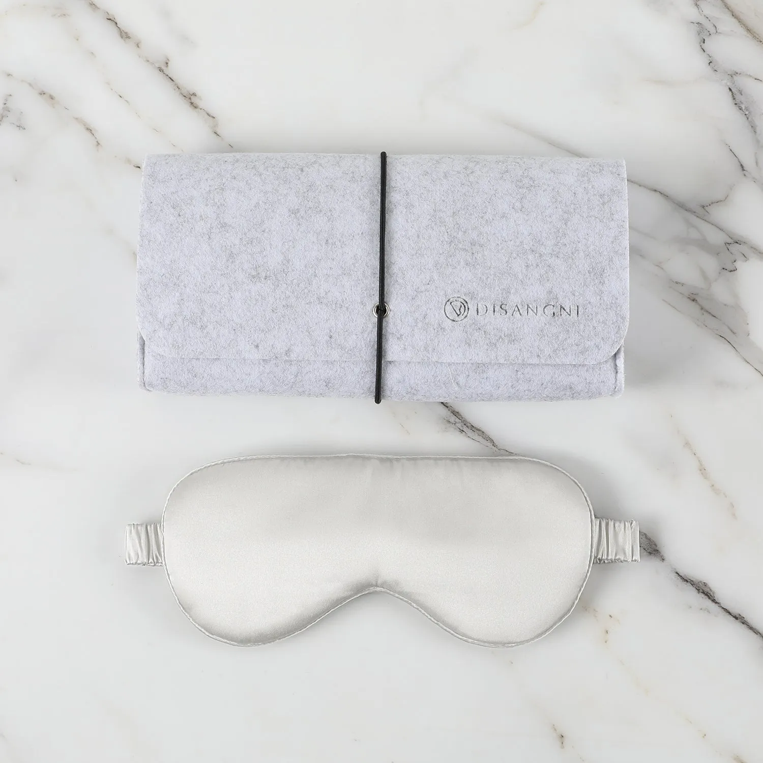 DISANGNI 100% Natural Mulberry Pillowcase Eye mask Set for Hair and Skin with Hidden Zipper 22 Momme Both Sides Real Silk Pillow Case 1pc