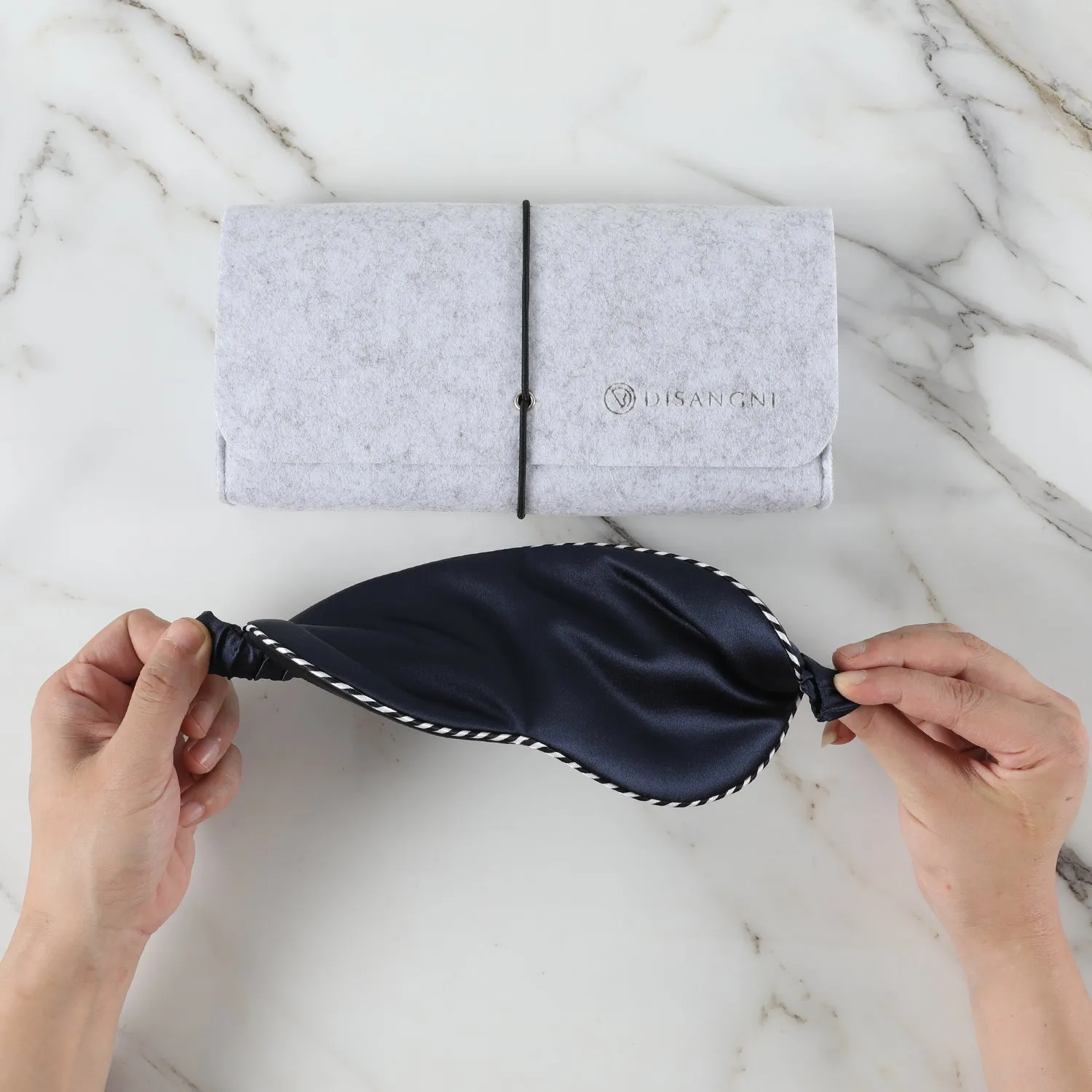 DISANGNI 100% Natural Mulberry Pillowcase Eye mask Set for Hair and Skin with Hidden Zipper 22 Momme Both Sides Real Silk Pillow Case 1pc