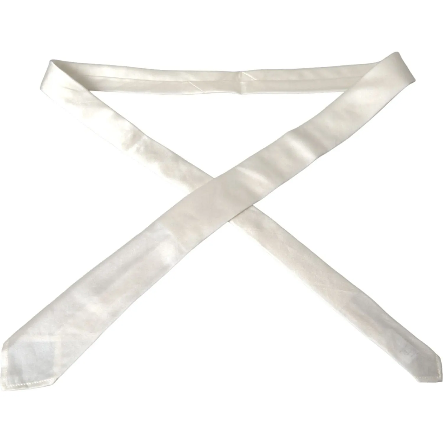 Dolce & Gabbana White Silk Blend Adjustable Tie Men