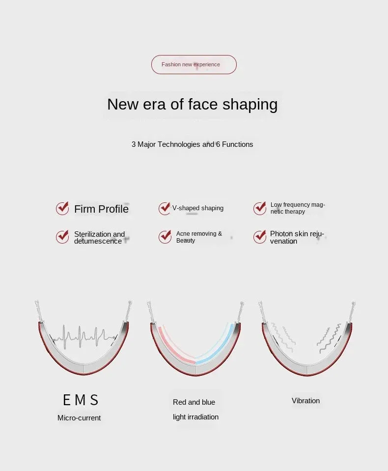 Double chin face orthotic device Masseter cheekbone V face micro current vibration face slimming apparatus for men and women