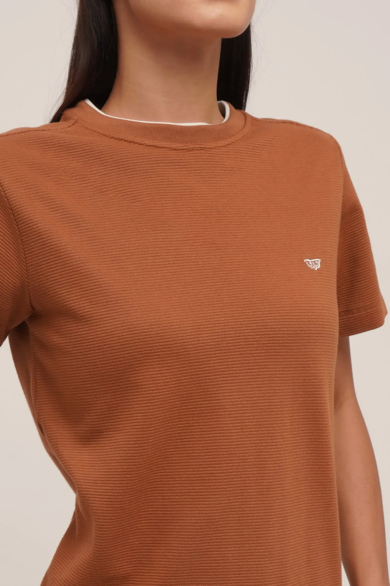 Double Neck Rib Tee