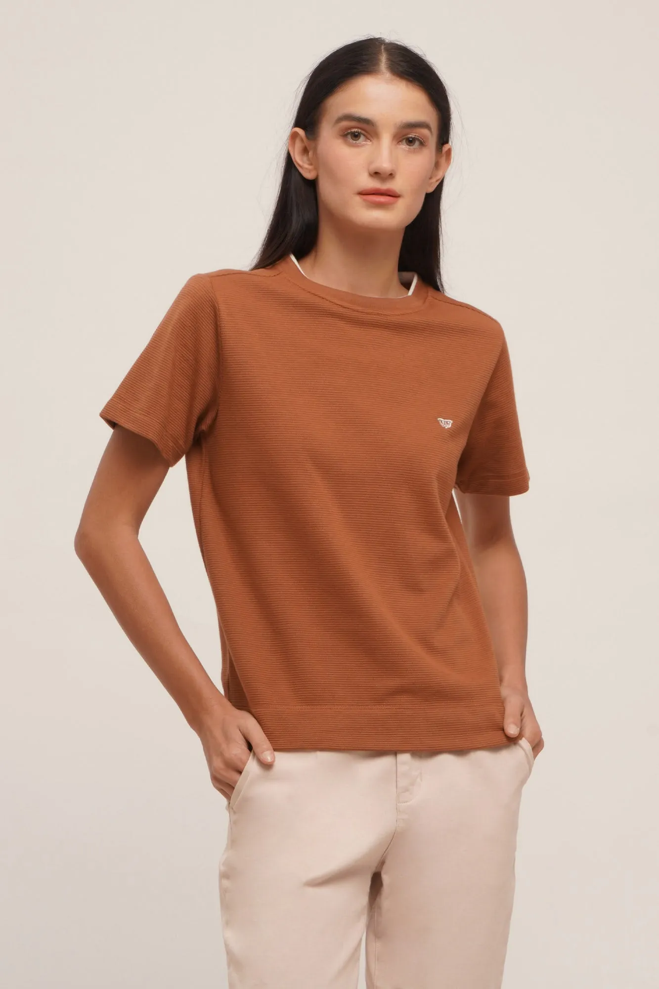 Double Neck Rib Tee