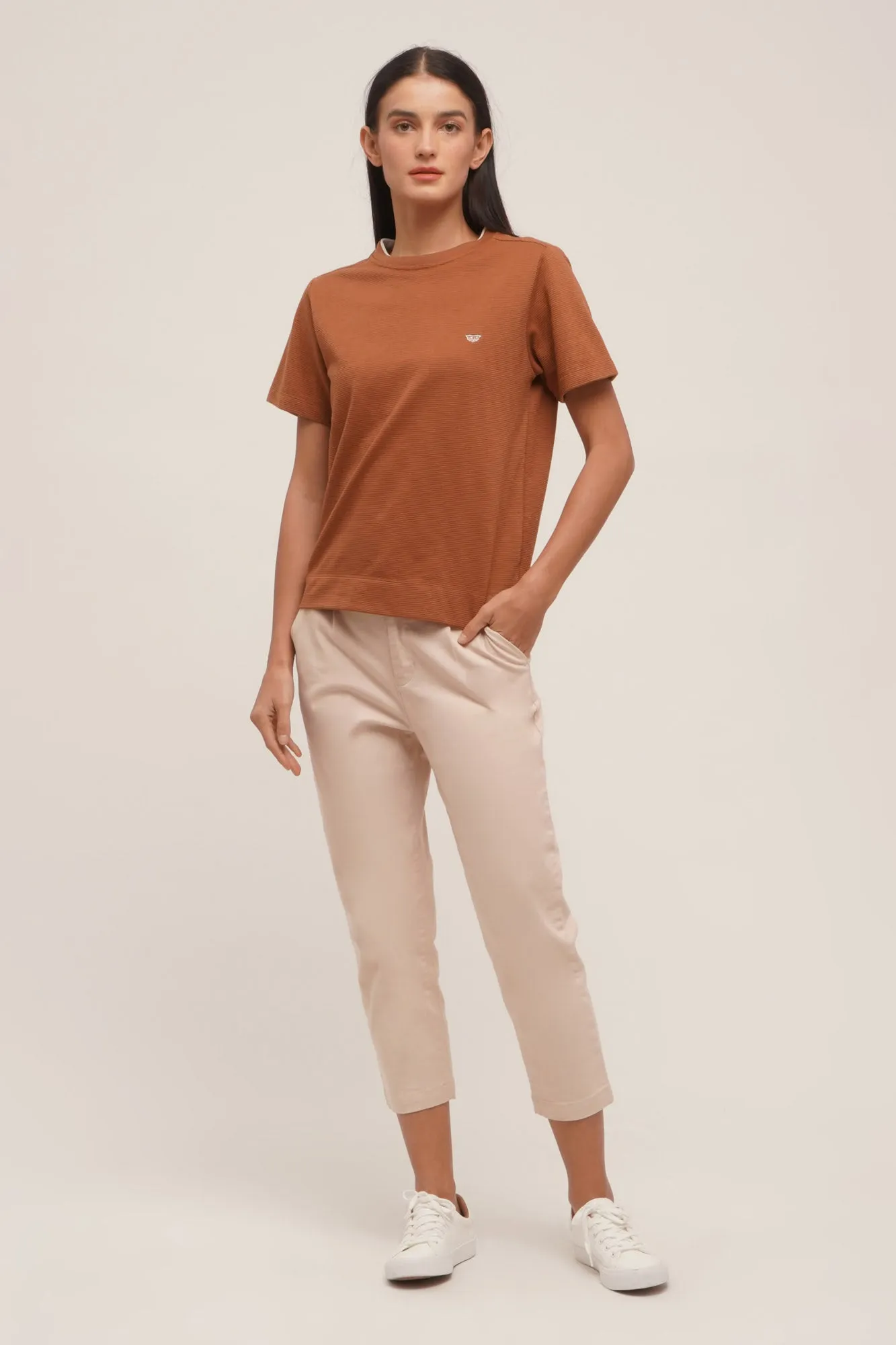 Double Neck Rib Tee