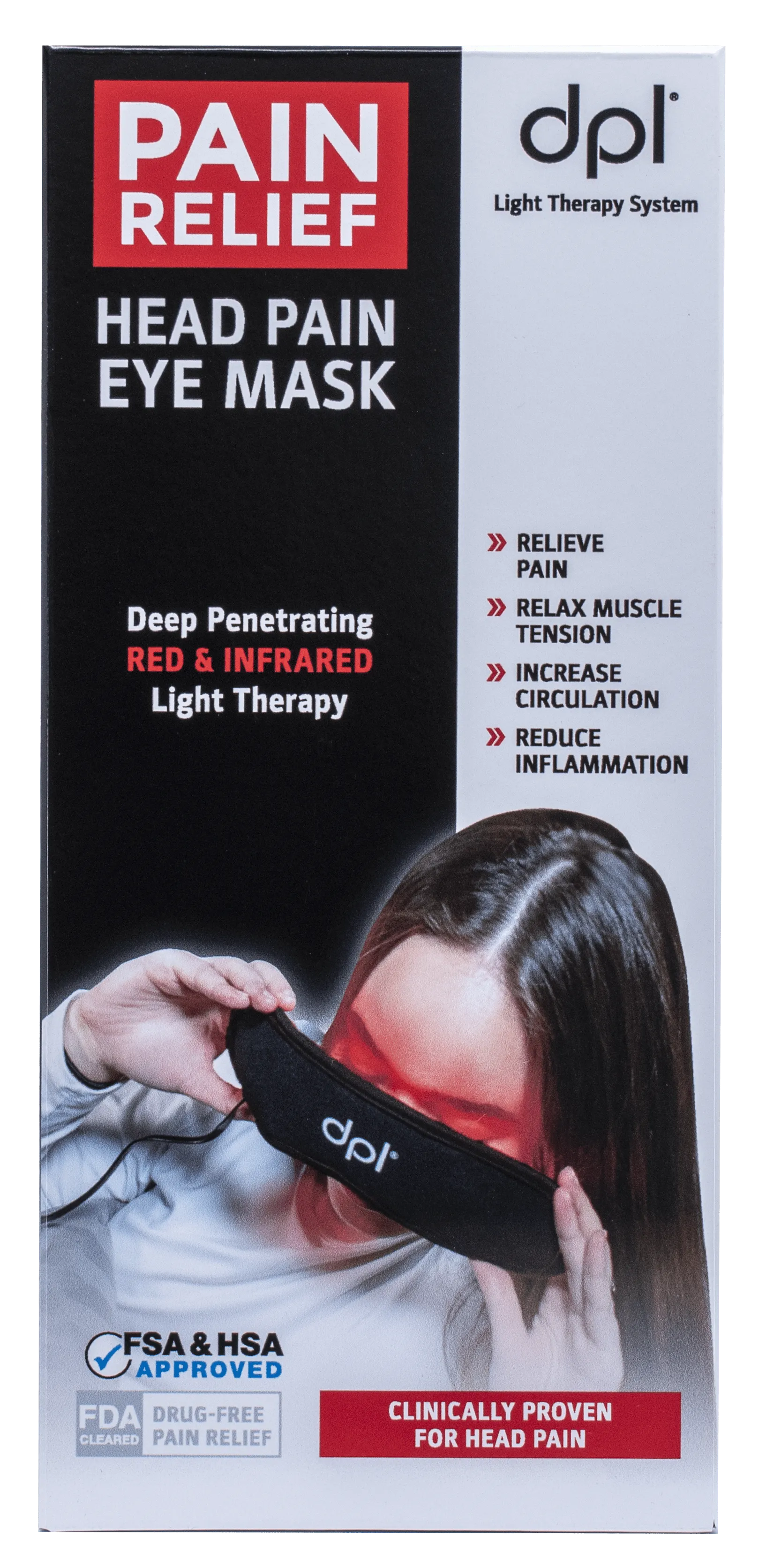 DPL Red Light Therapy Eye Mask for Pain Relief