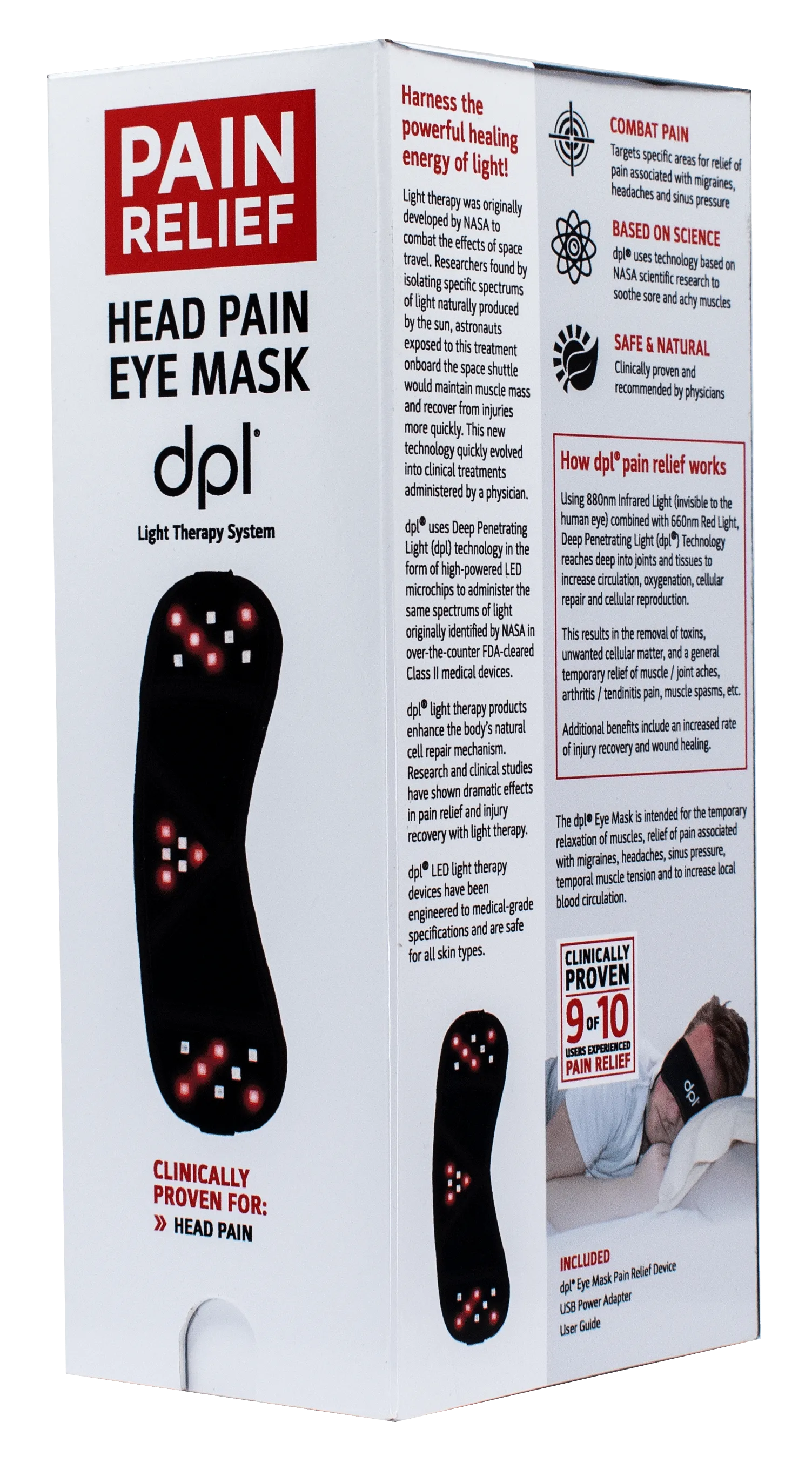DPL Red Light Therapy Eye Mask for Pain Relief