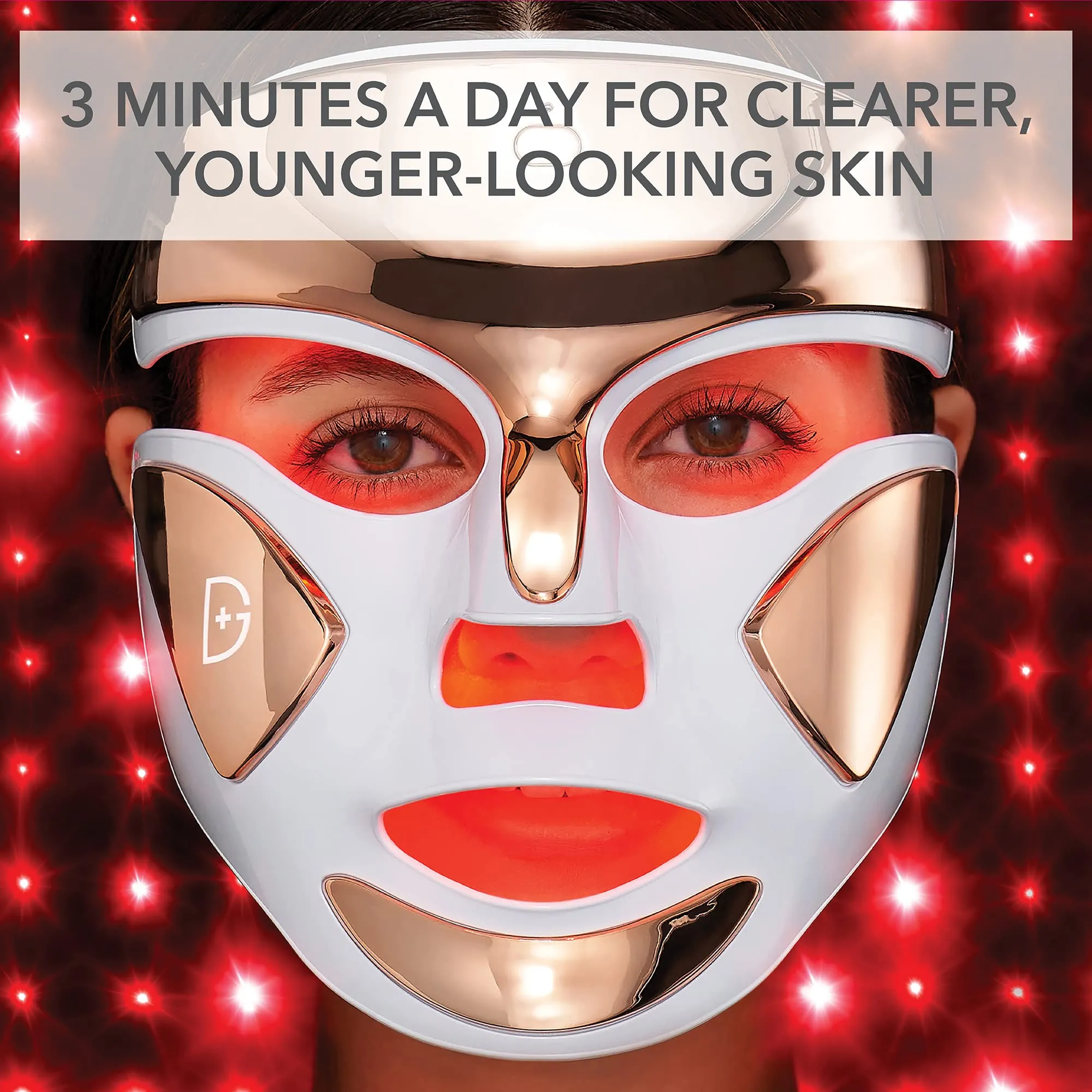 Dr. Dennis Gross DRx SpectraLite FaceWare Pro – LED Face Mask for Anti-Aging, Acne Treatment, and Skin Rejuvenation with Dual Red & Blue Light Therapy