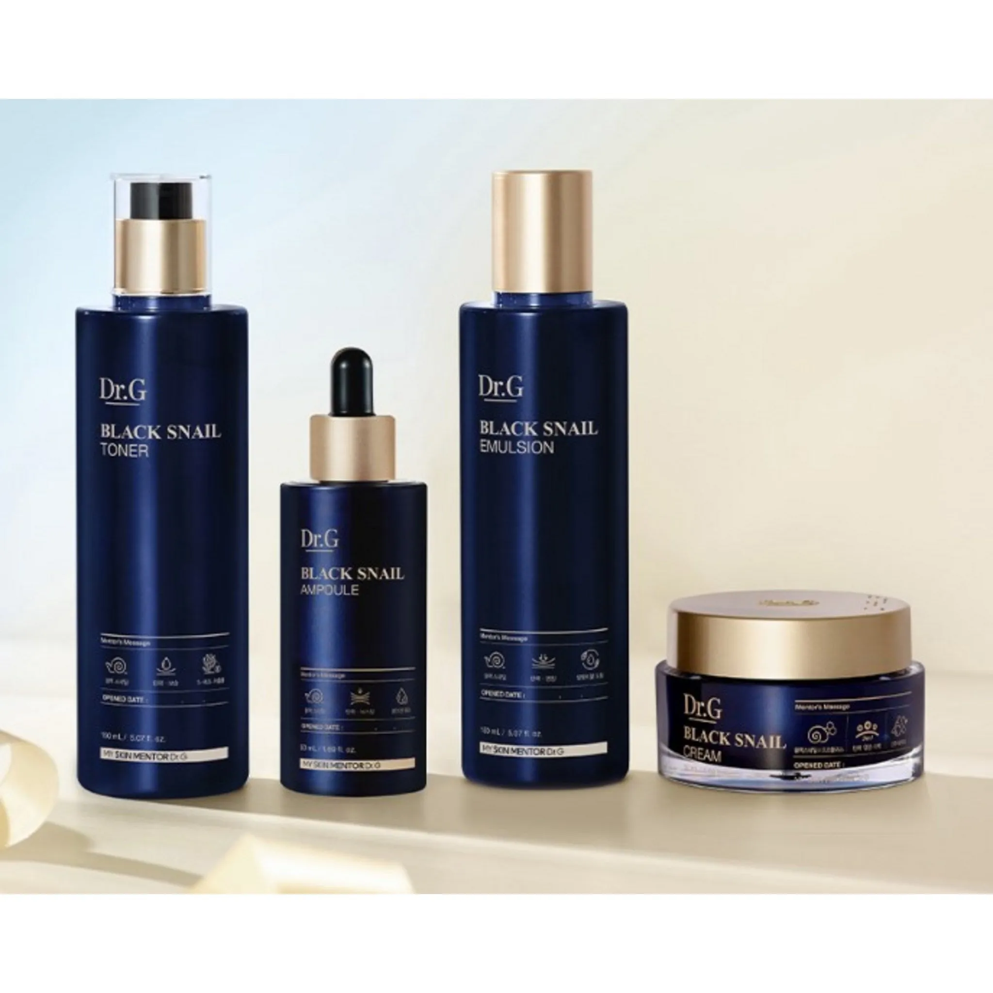 Dr. Jart Black Snail Prestige Toner   Emulsion   Ampoule   Cream 50ml   Shopping Bag Set - Basic Skincare Set - 🏆 #34 - Beauty - Best of December
