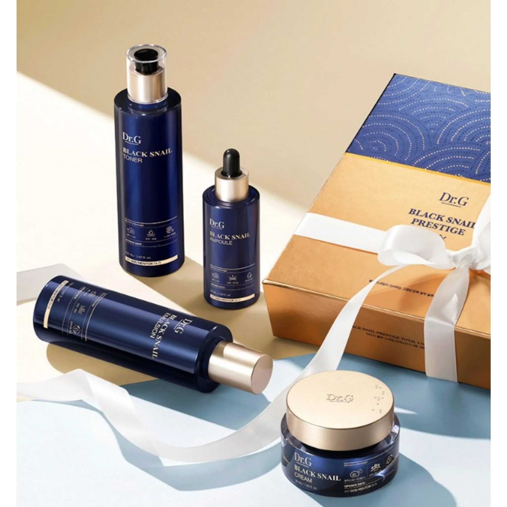 Dr. Jart Black Snail Prestige Toner   Emulsion   Ampoule   Cream 50ml   Shopping Bag Set - Basic Skincare Set - 🏆 #34 - Beauty - Best of December