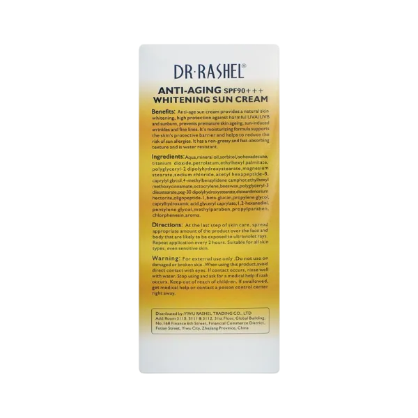 Dr Rashel Sun Cream Anti Ageing SPF 90    60g
