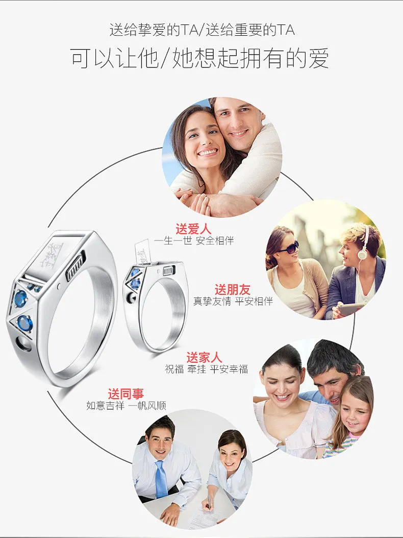 Dragon Pattern Self Defense Ring Anti-wolf Ring