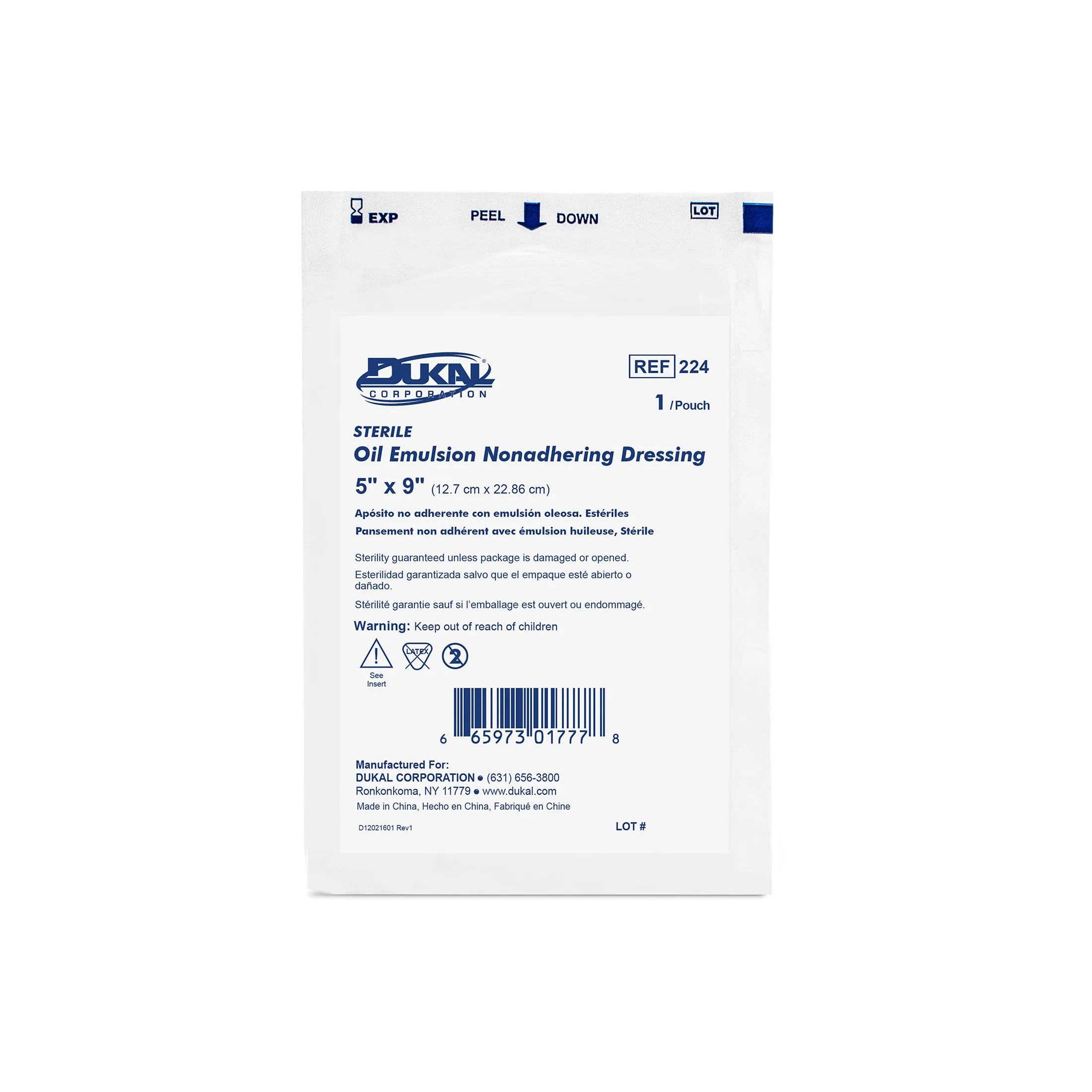Dukal Oil Emulsion Dressing, Sterile