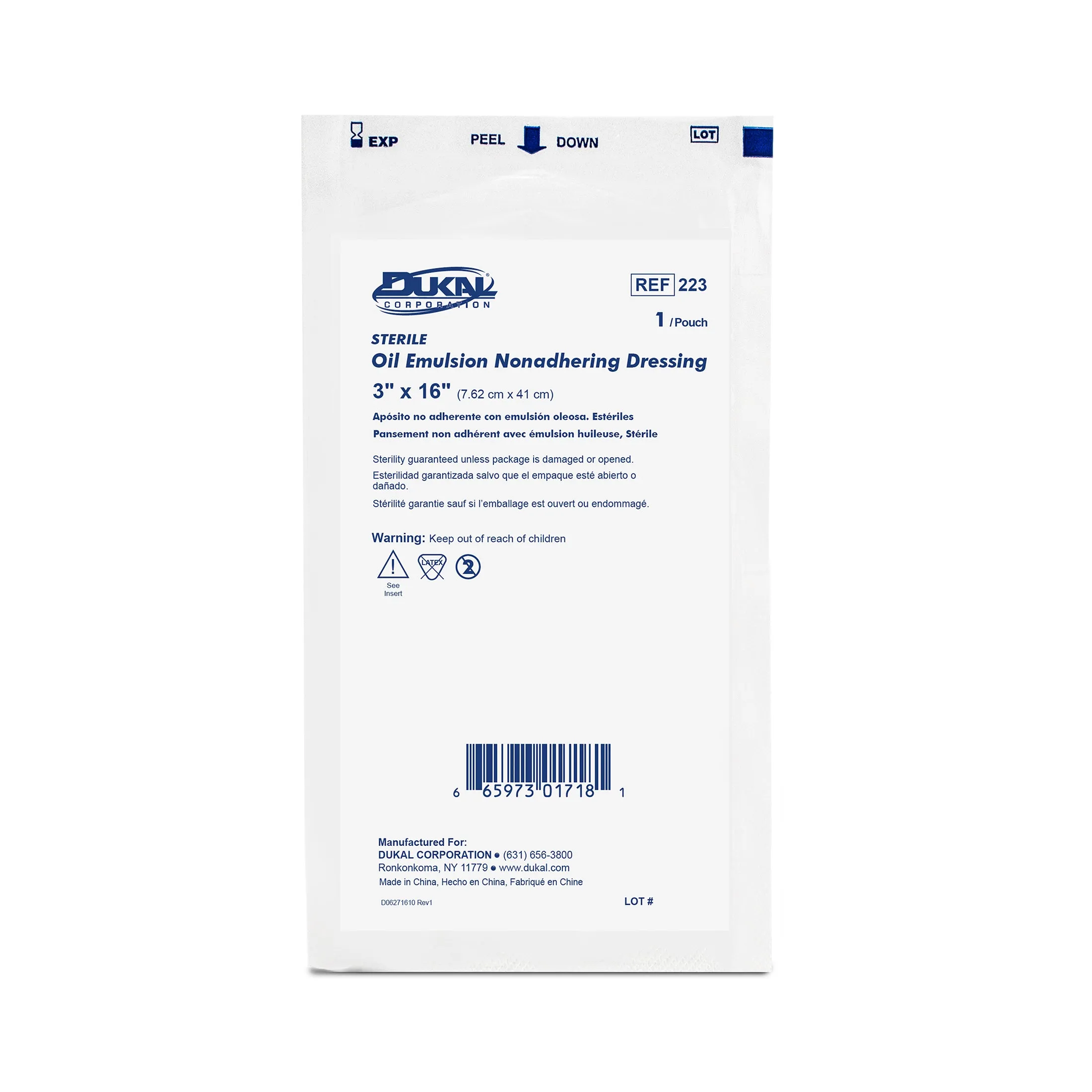 Dukal Oil Emulsion Dressing, Sterile