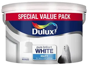 Dulux Matt Pure Brilliant White Emulsion Paint 7 Litres NORWICH DELIVERY ONLY