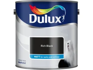 Dulux Rich Matt Rich Black Emulsion Paint 2.5 Litres