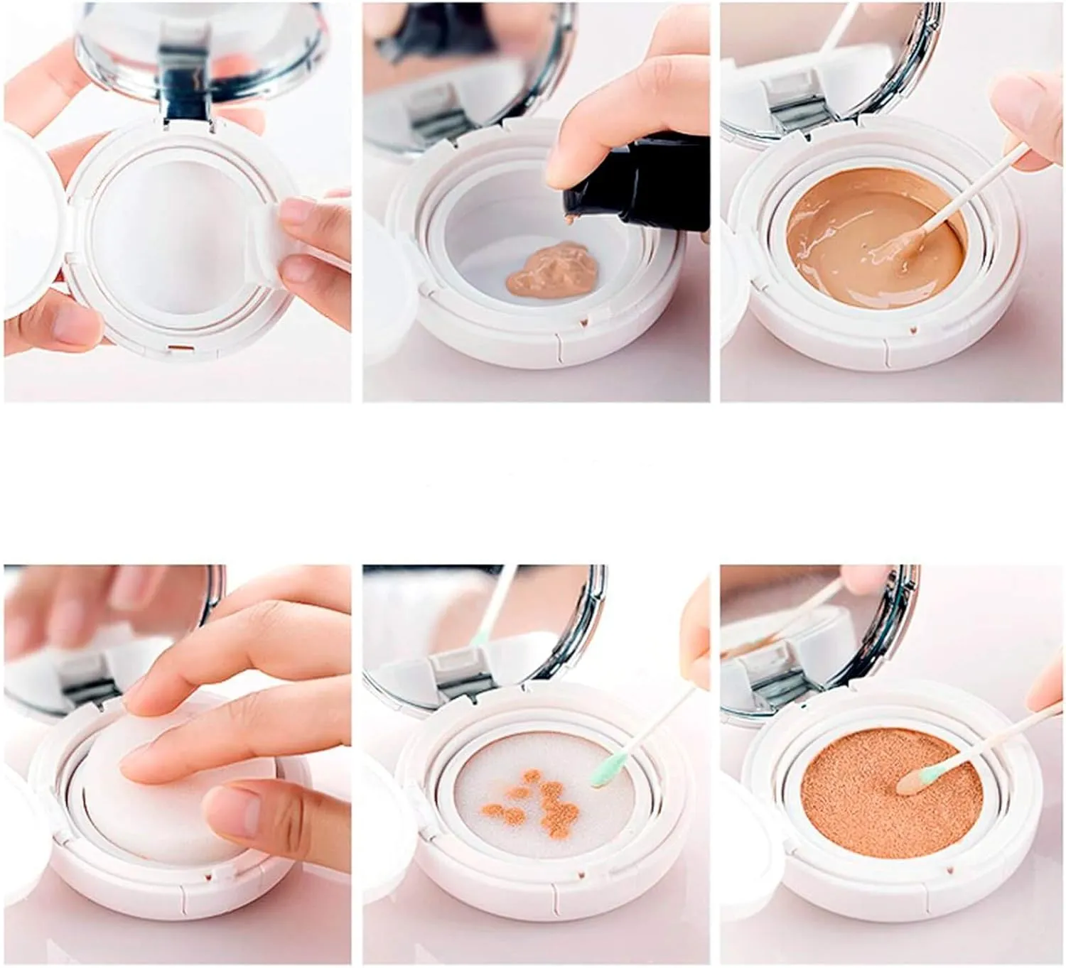 Easter Egg Air Cushion Puff Box Portable Cosmetic Makeup Case Container,3D Stained Glass Style Loose Powder Foundation Container Suitable for BB Cream
