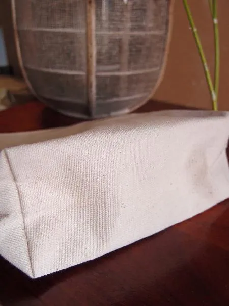 Eco Friendly Zippered Canvas Pouch Cosmetic Bag Large