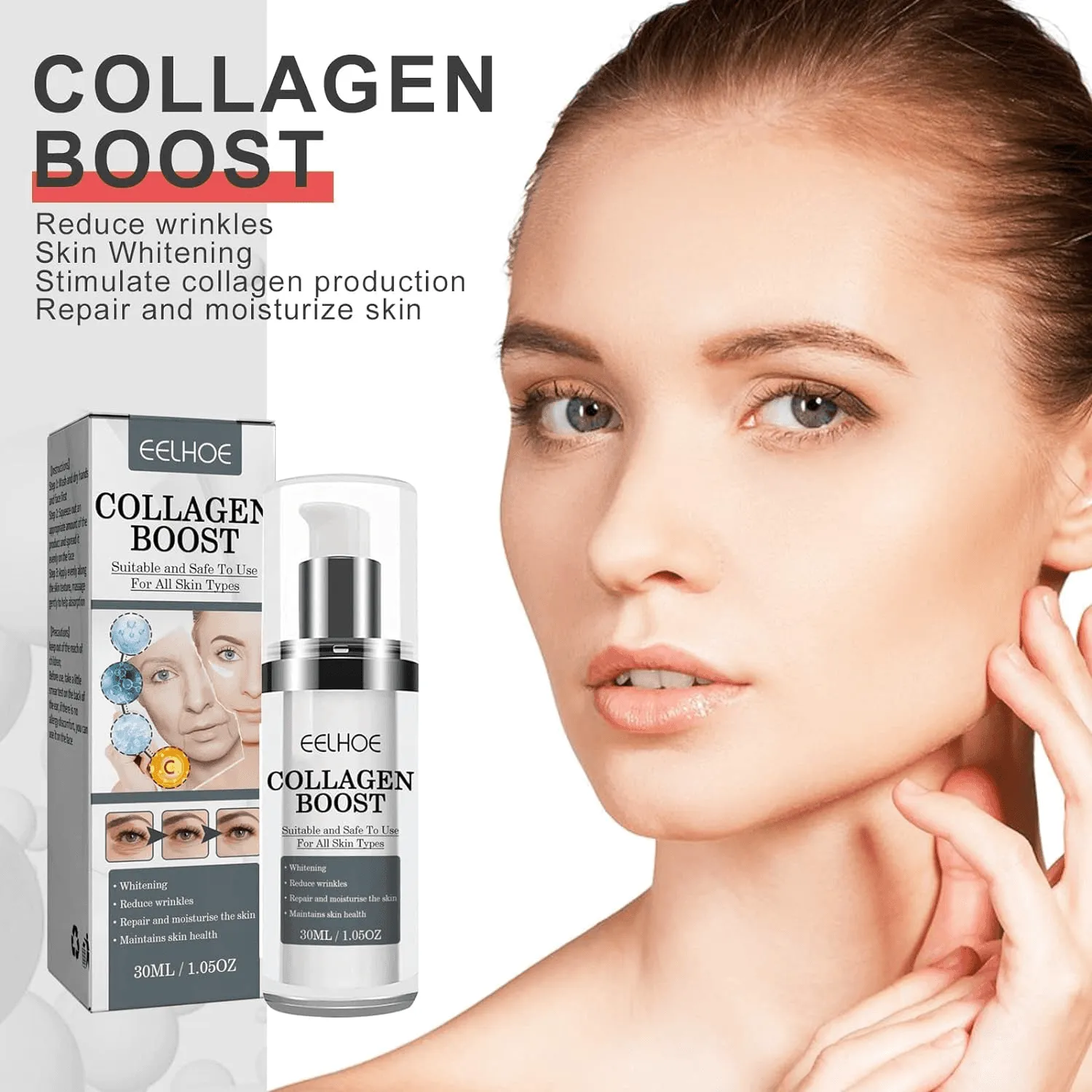 Eelhoe Collagen Boost Anti-Wrinkle Face Cream - 30ml