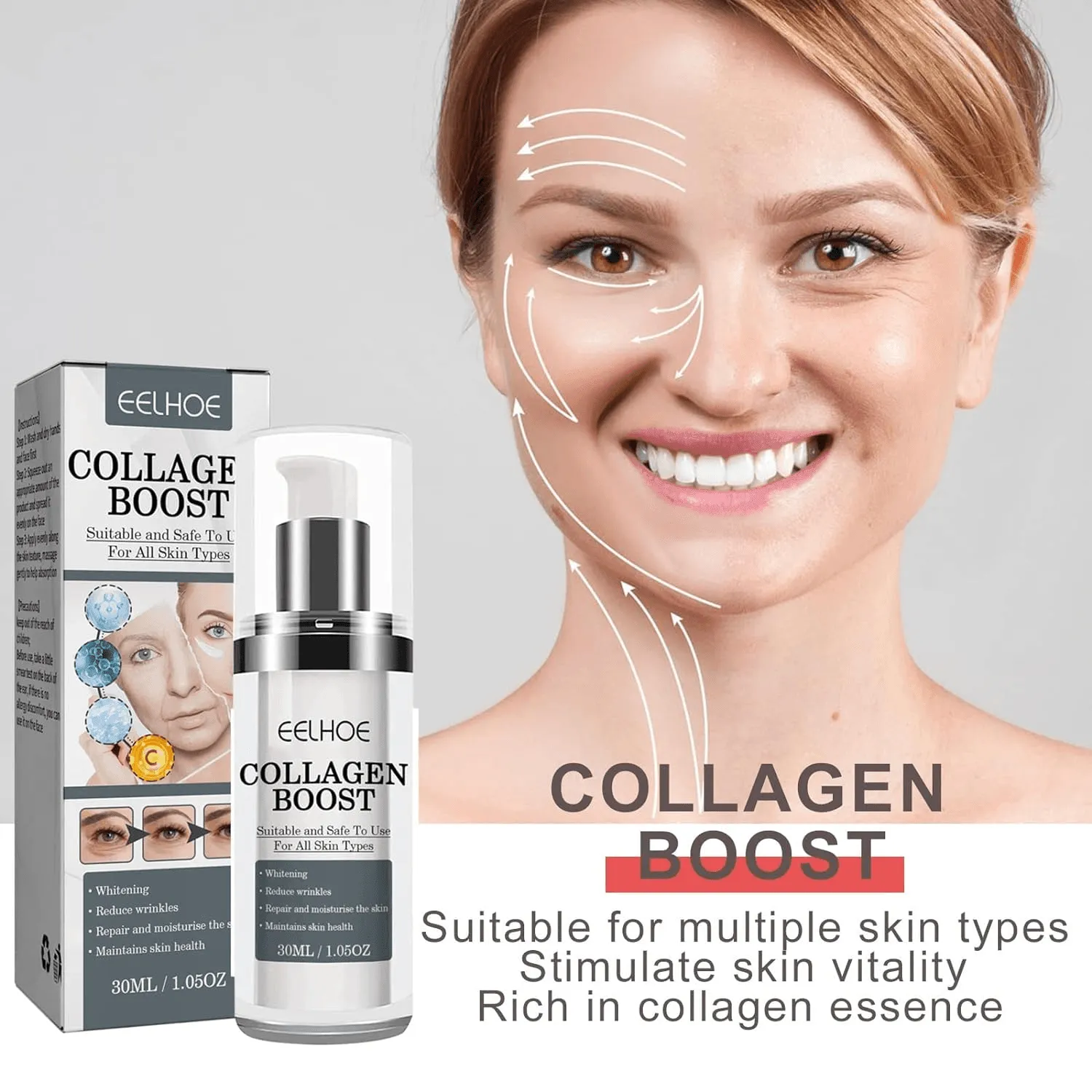 Eelhoe Collagen Boost Anti-Wrinkle Face Cream - 30ml