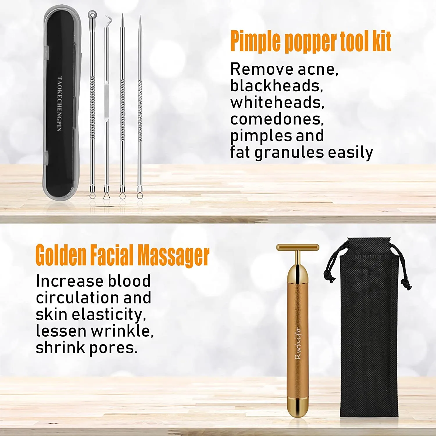Electric Acne Tool Set USB Charging Blackhead Remover Pore Vacuum Face Massager Pimple Popper Kit