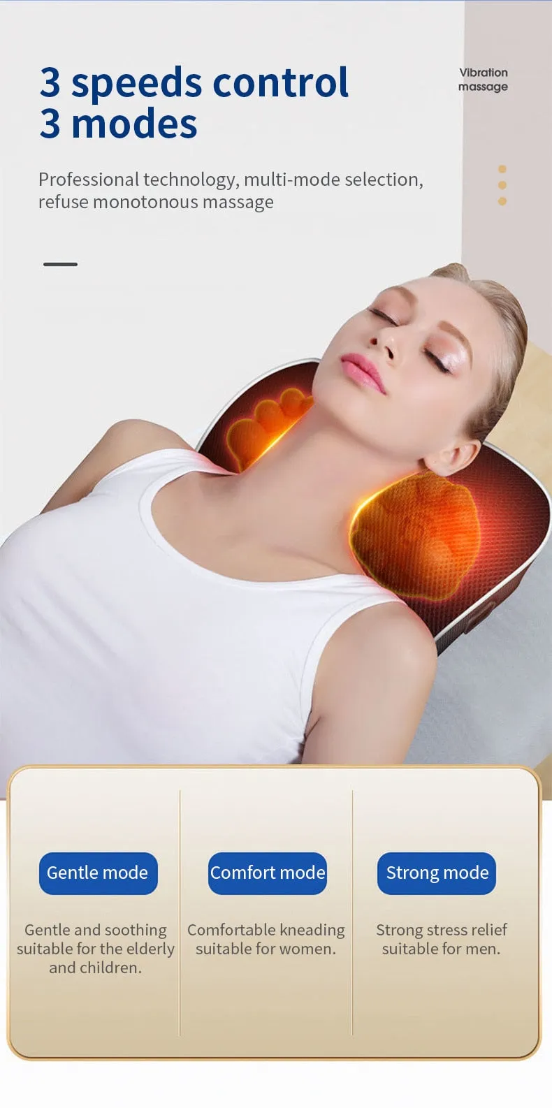 Electric Shiatsu Head Neck Cervical Traction Body Massager