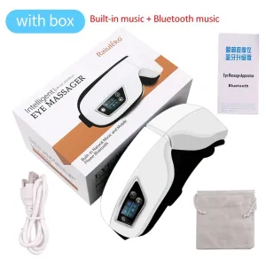 Electric Vibration Bluetooth Eye Massager Eye Care Device Wrinkle Fatigue Relieve Vibration Massage Hot Compress Therapy Glasses