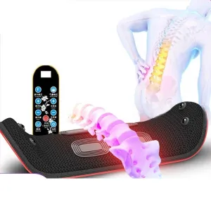 Electric Waist Massager Lumbar Traction Device Inflatable Hot Compress Lumbar Spine Support Massage Device Back Relieve Pain