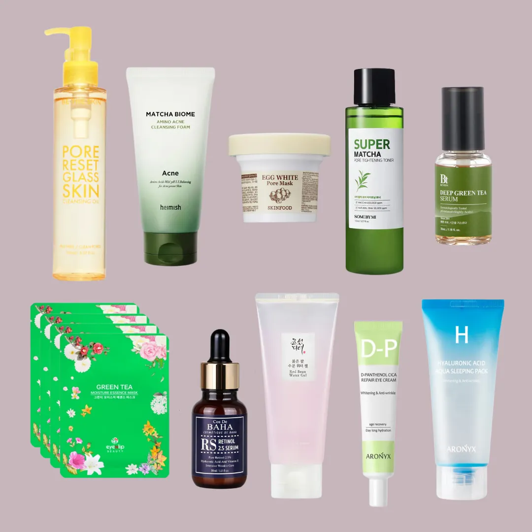 ELIKO GLOW 10 Step Korean Skincare Routine Set For Oily Skin Type