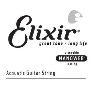 Elixir 15147 80/20 Bronze Acoustic Guitar .047 Single String w/ Nanoweb Coating