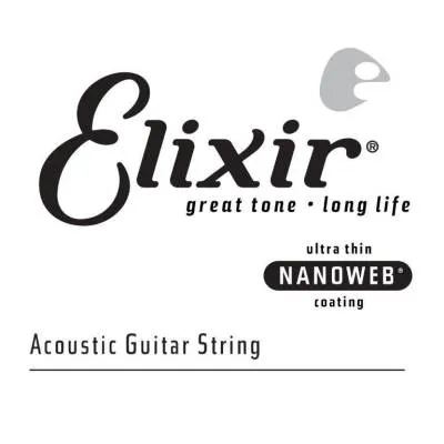 Elixir 15147 80/20 Bronze Acoustic Guitar .047 Single String w/ Nanoweb Coating