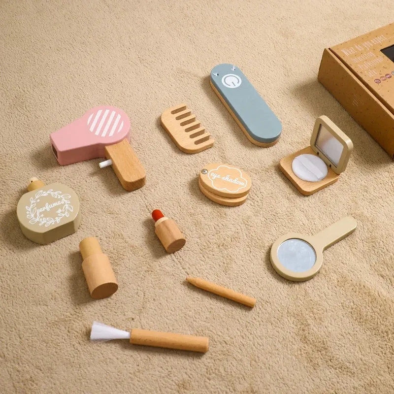 ELMAS Kids Pretend Makeup Set - Safe Silicone Lipstick & More