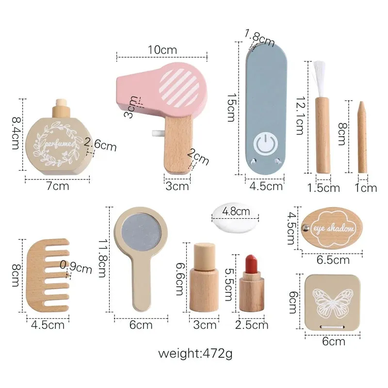 ELMAS Kids Pretend Makeup Set - Safe Silicone Lipstick & More