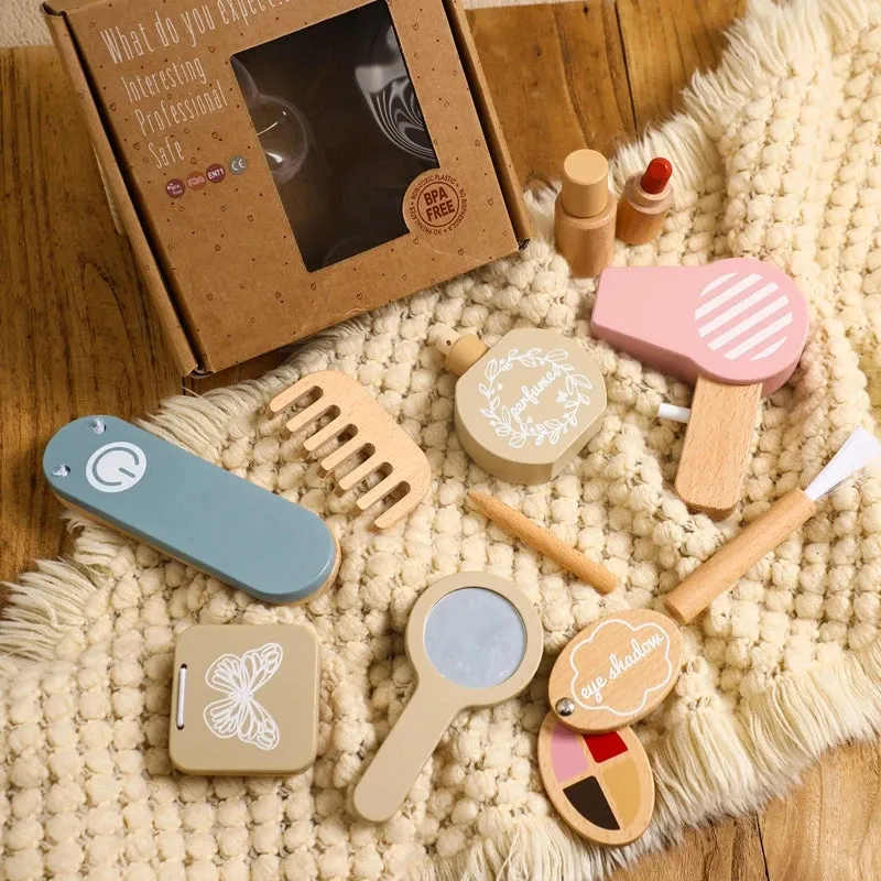 ELMAS Kids Pretend Makeup Set - Safe Silicone Lipstick & More
