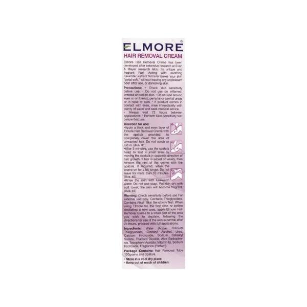 Elmore Hair Removal Cream Lavender Fragrance 100g