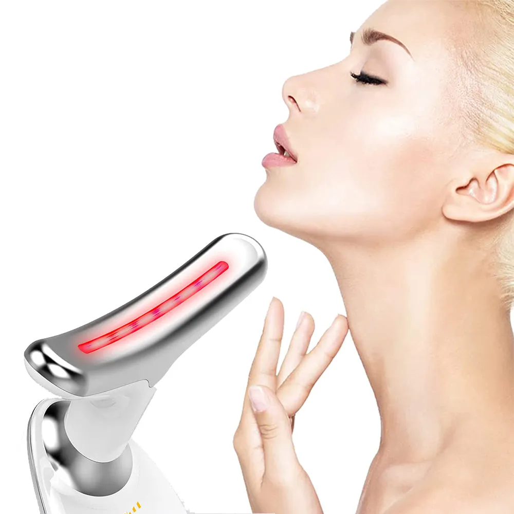 EMS Face Neck Massager Anti-Wrinkle Skin Lifting Beauty Device White