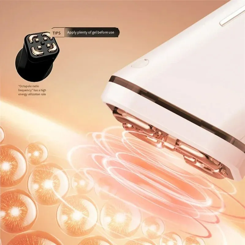 EMS   RF Facial Care Beauty Device - Face Lifting Wrinkle Reduction, 3 Modes, USB Rechargeable