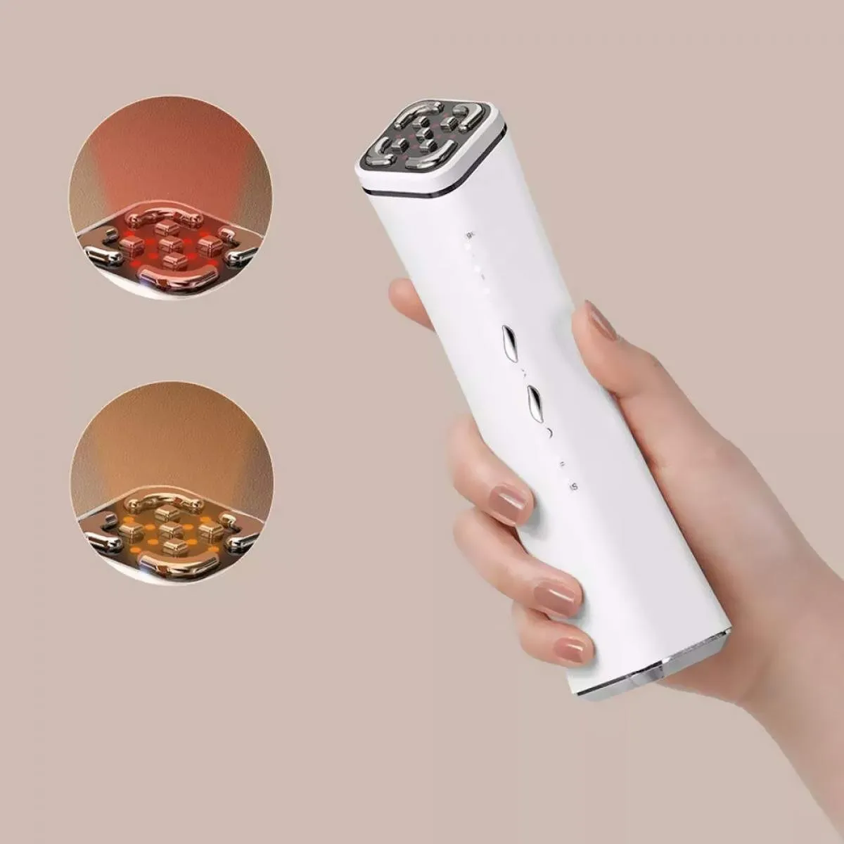 EMS   RF Facial Care Beauty Device - Face Lifting Wrinkle Reduction, 3 Modes, USB Rechargeable