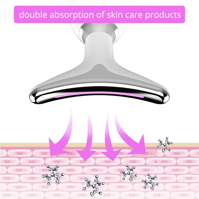 EMS Thermal Neck Lifting And Tighten Massager Electric Microcurrent Wrinkle Remover LED Photon Face Beauty Device For Woman and Men