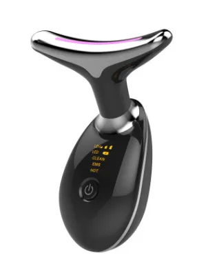 EMS Thermal Neck Lifting And Tighten Massager Electric Microcurrent Wrinkle Remover LED Photon Face Beauty Device For Woman and Men