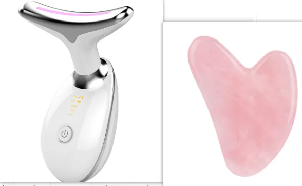 EMS Thermal Neck Lifting And Tighten Massager Electric Microcurrent Wrinkle Remover LED Photon Face Beauty Device For Woman and Men