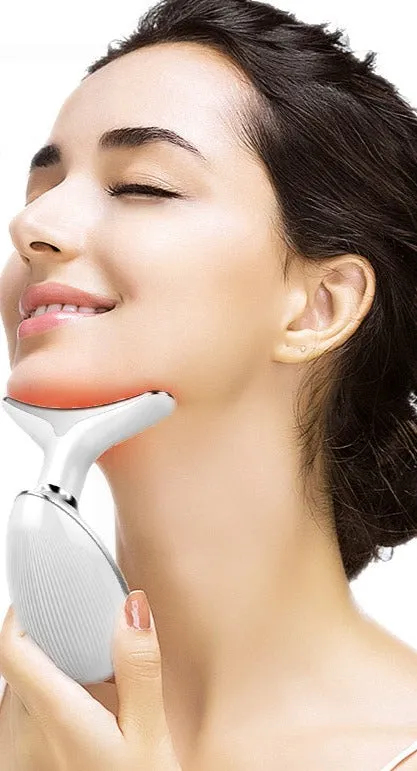 EMS Thermal Neck Lifting And Tighten Massager Electric Microcurrent Wrinkle Remover LED Photon Face Beauty Device For Woman and Men