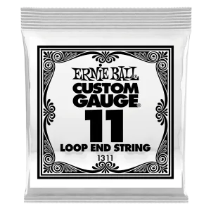 Ernie Ball 1311EB Loop End Stainless Steel Plain Banjo or Mandolin Guitar String - 0.011