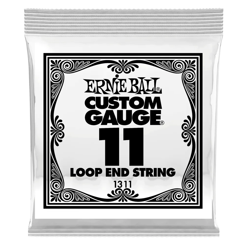 Ernie Ball 1311EB Loop End Stainless Steel Plain Banjo or Mandolin Guitar String - 0.011
